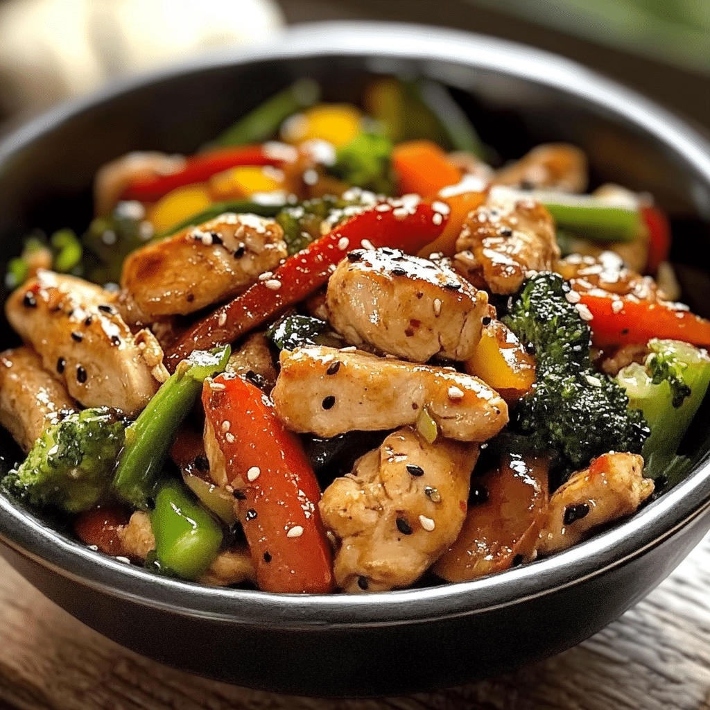 chicken stir-fry with veggies