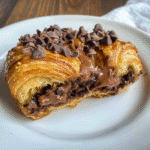 chocolate croissant breakfast