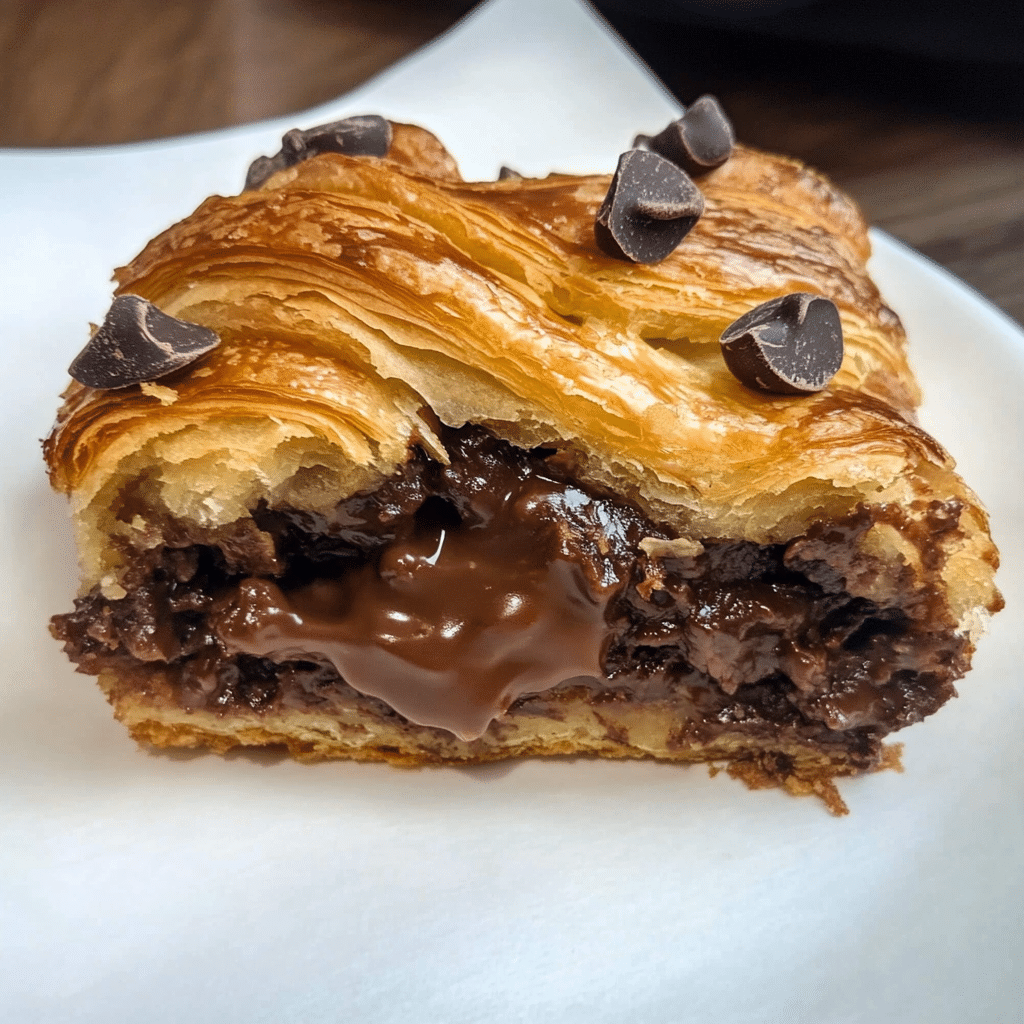chocolate croissant breakfast
