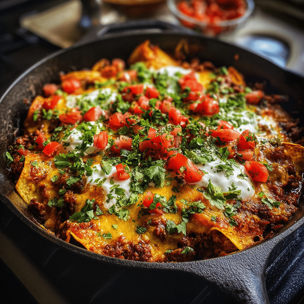 Beef Skillet Enchiladas