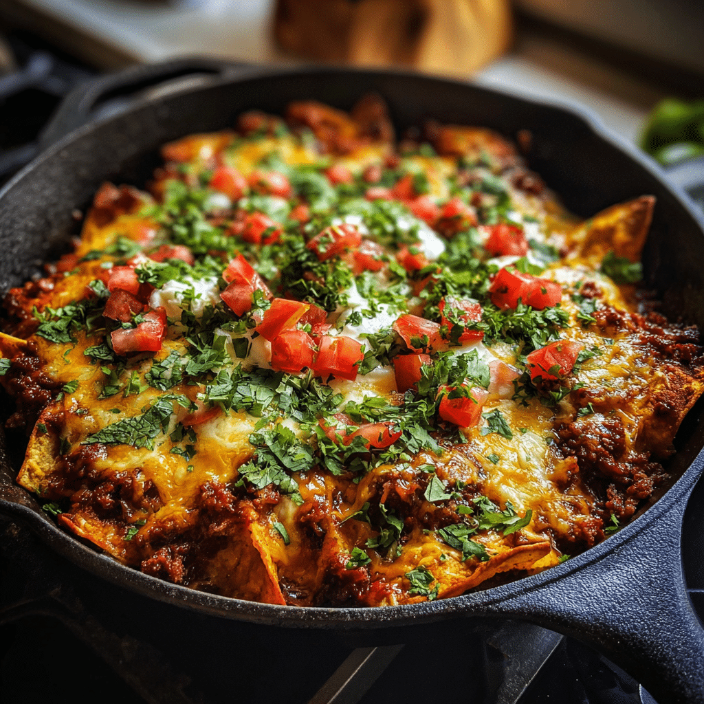 Beef Skillet Enchiladas