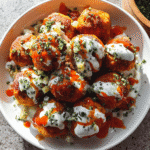 Buffalo Chickpea Meatballs