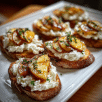 Caramelized Apple & Ricotta Crostini