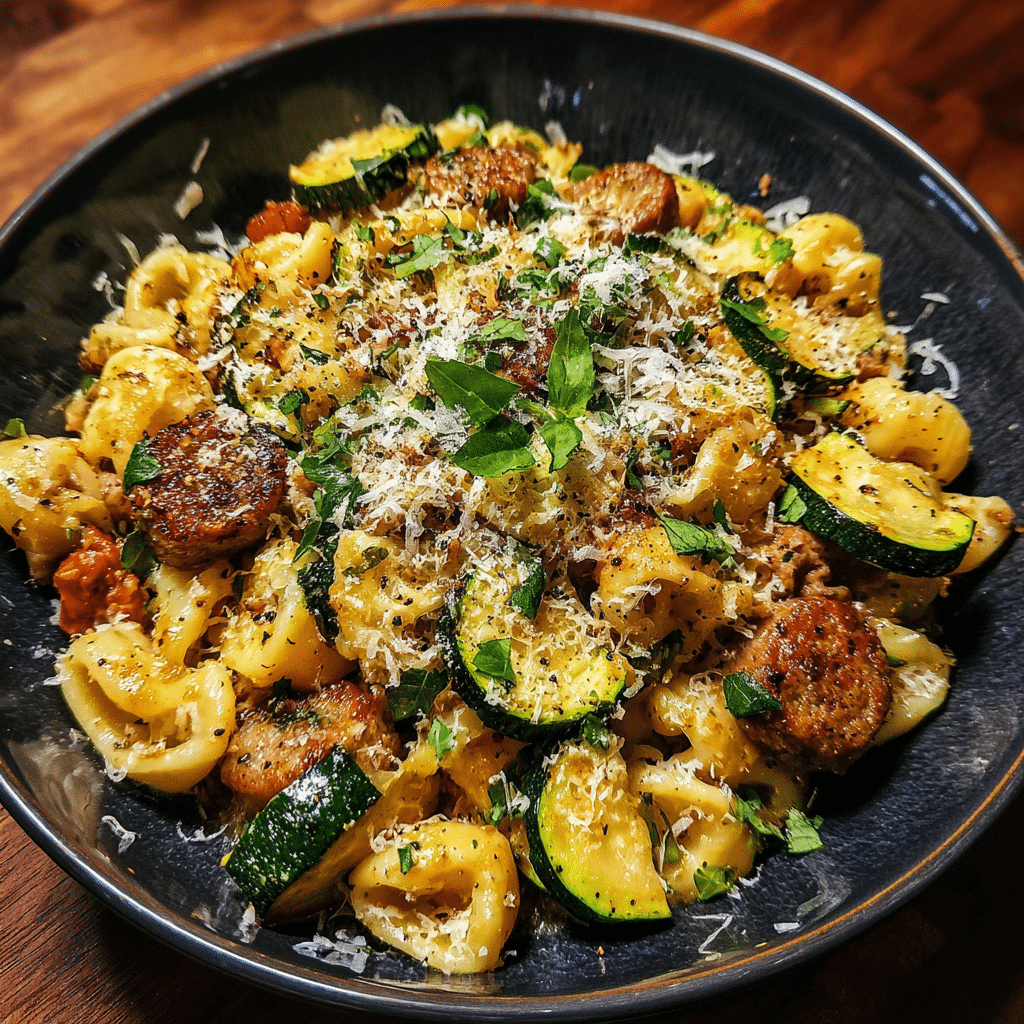 Caramelized Zucchini and Sausage Pasta