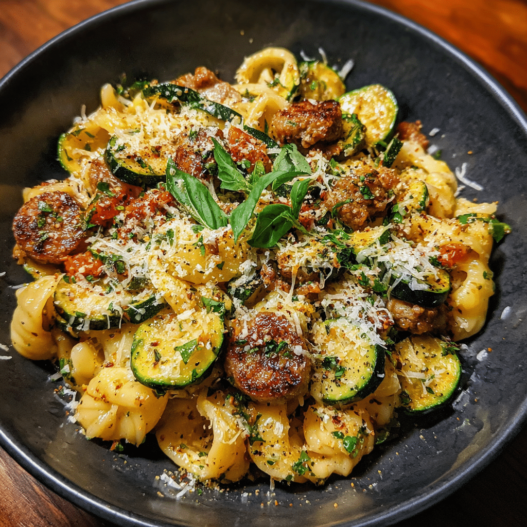 Caramelized Zucchini and Sausage Pasta