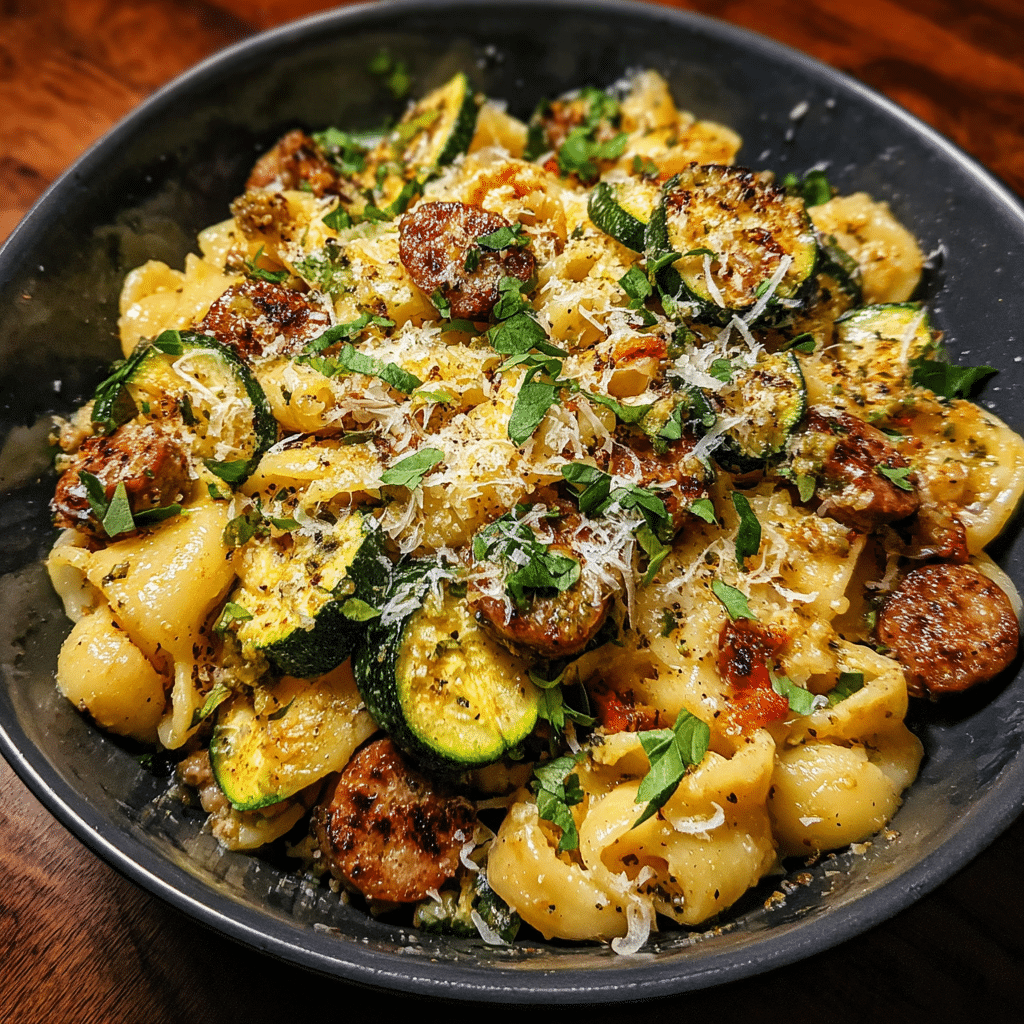 Caramelized Zucchini and Sausage Pasta