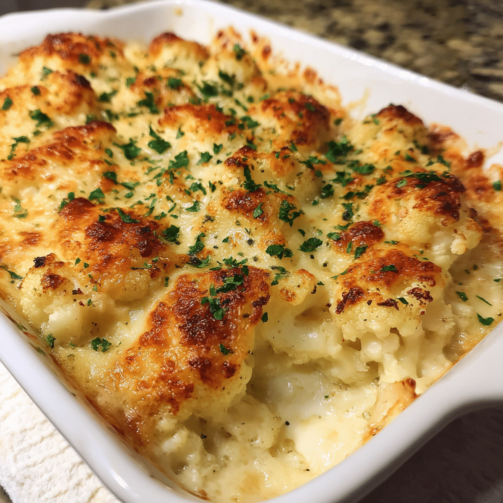 Cheesy Cauliflower Gratin