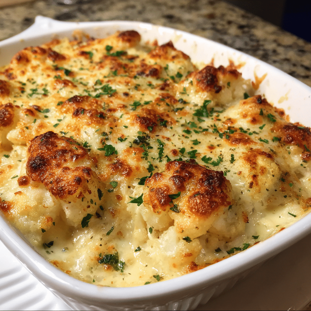 Cheesy Cauliflower Gratin