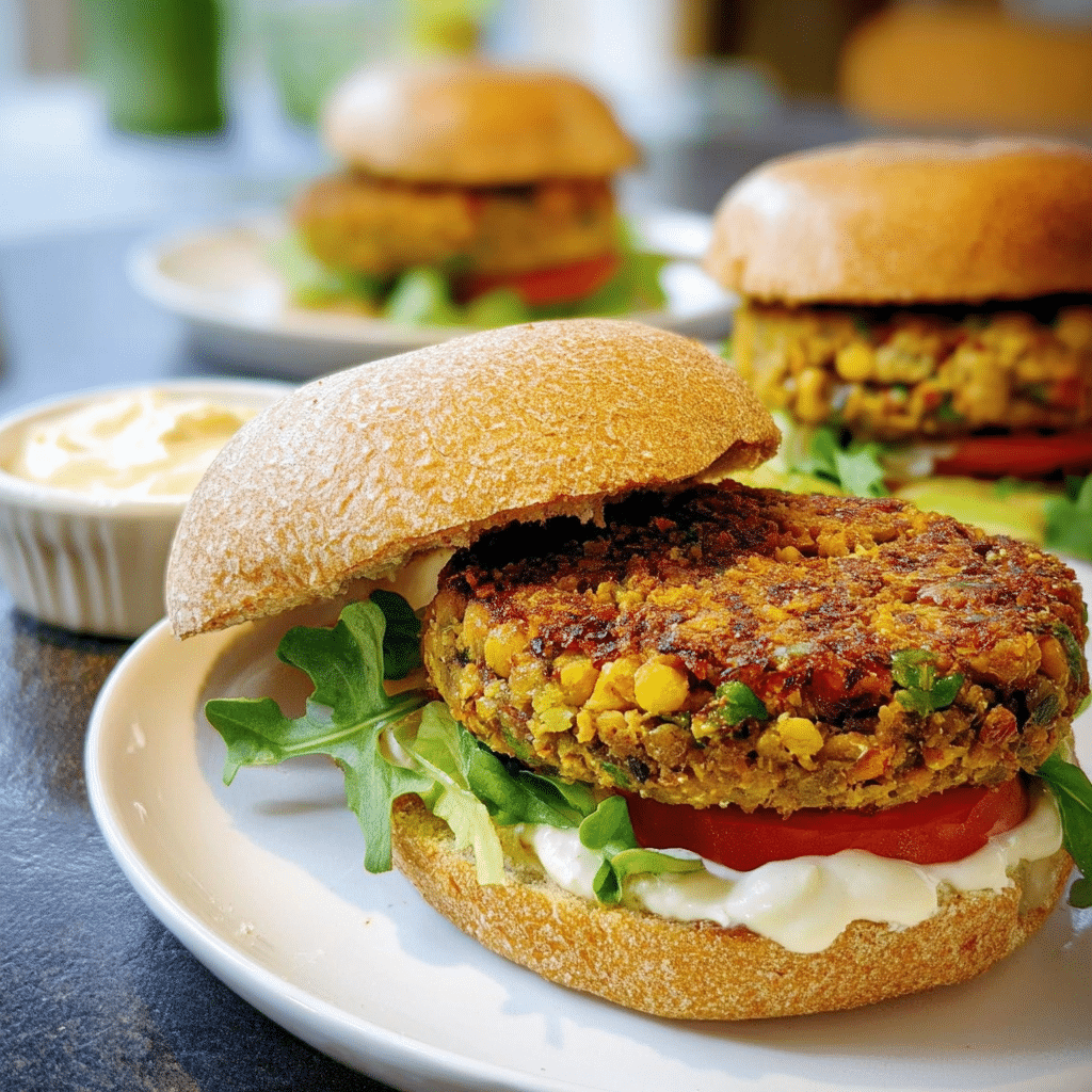 Chickpea and Mushroom Burgers