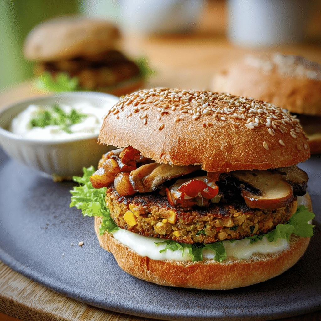 Chickpea and Mushroom Burgers