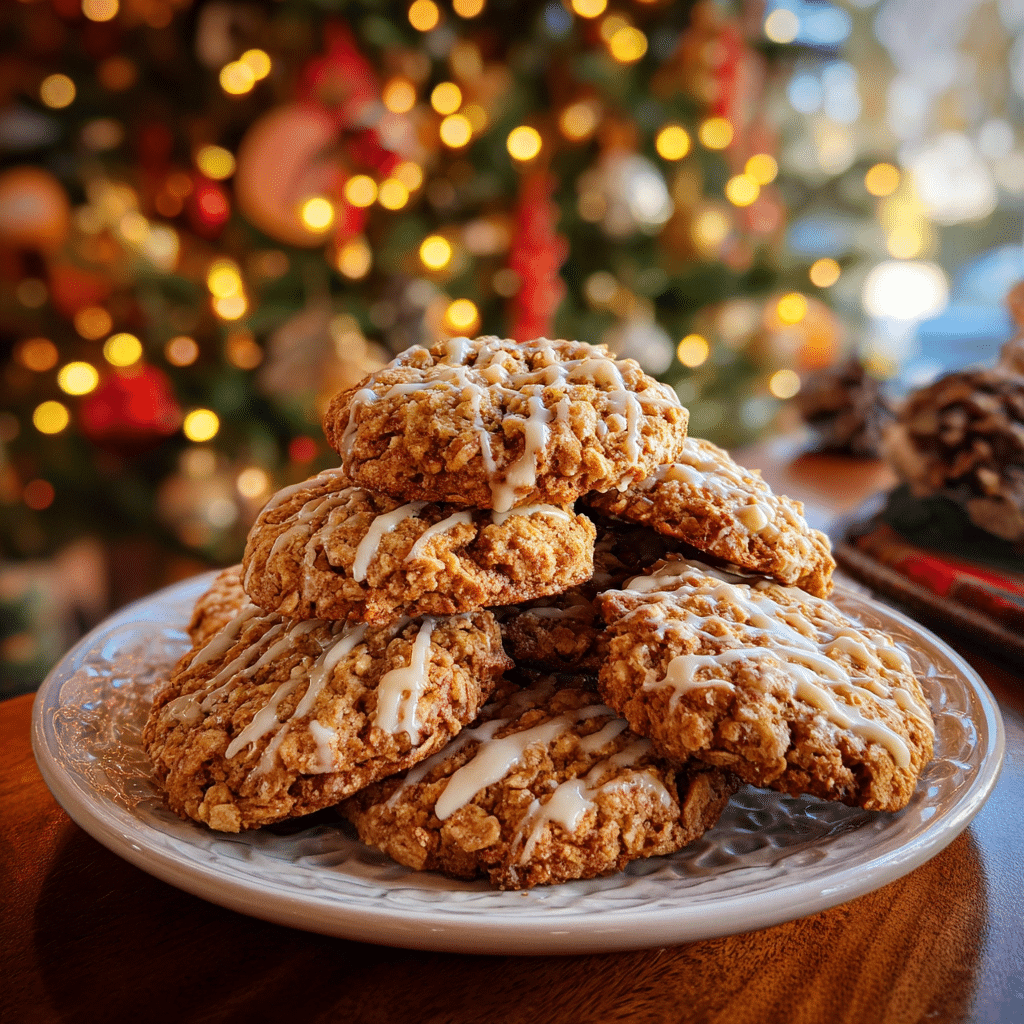Ginger Oatmeal Christmas Cookies