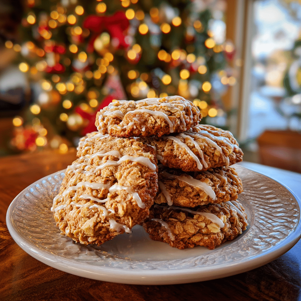 Ginger Oatmeal Christmas Cookies