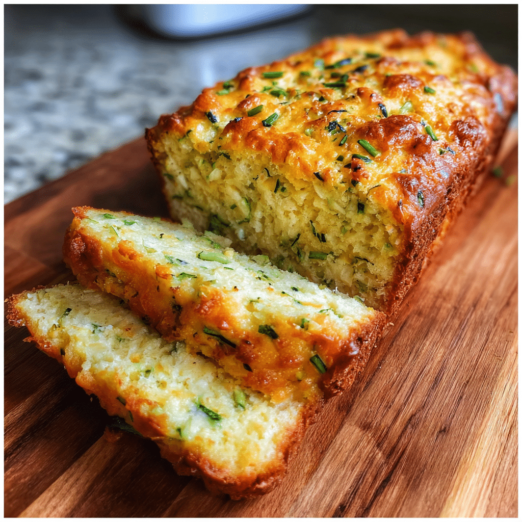 Green Onion Zucchini Cheddar Quick Bread