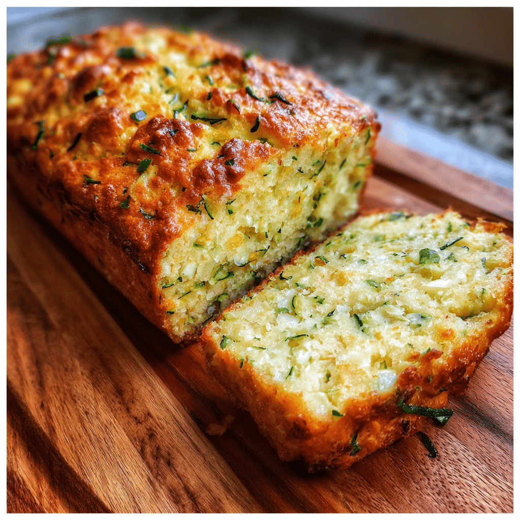 Green Onion Zucchini Cheddar Quick Bread