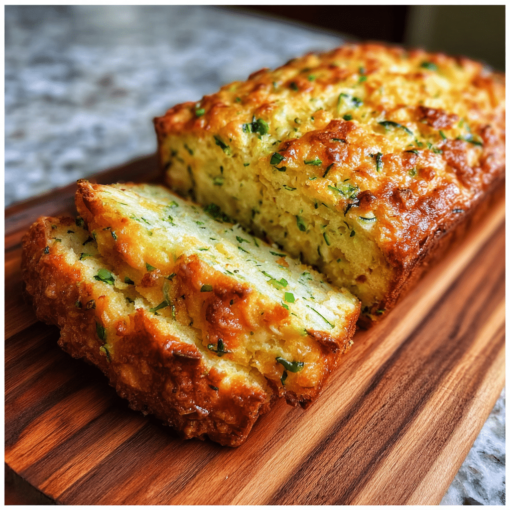 Green Onion Zucchini Cheddar Quick Bread