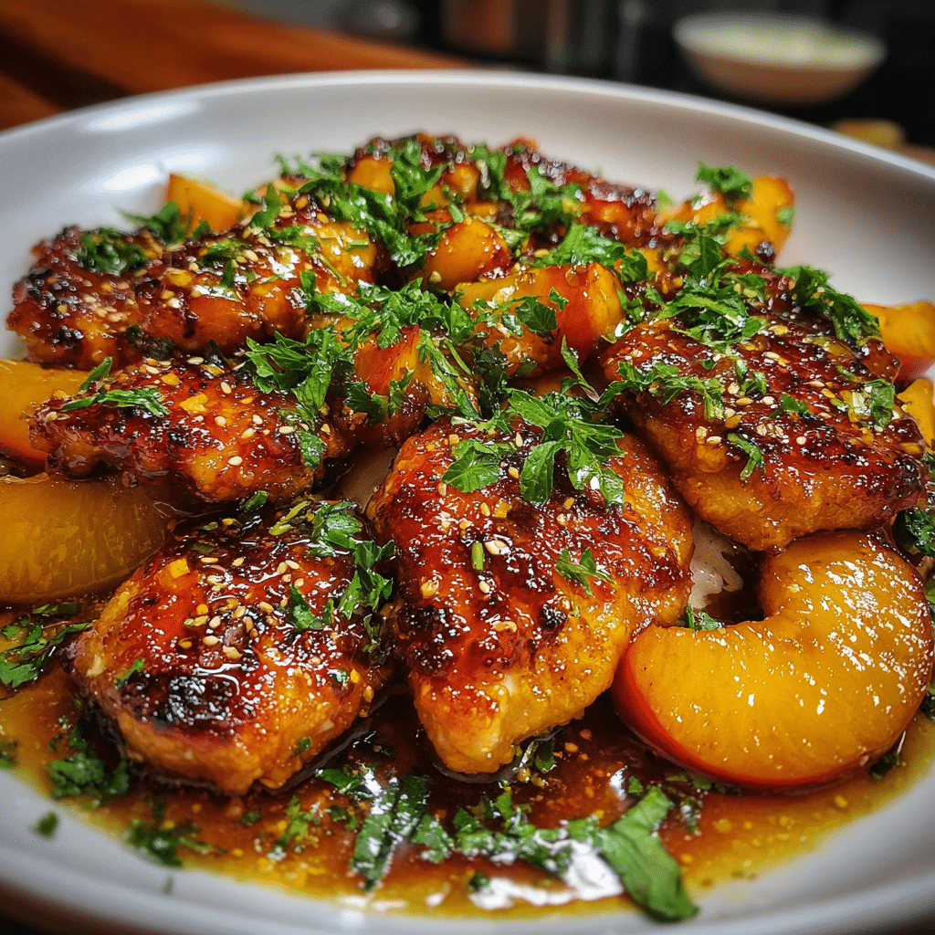 Honey Butter Peach Chicken