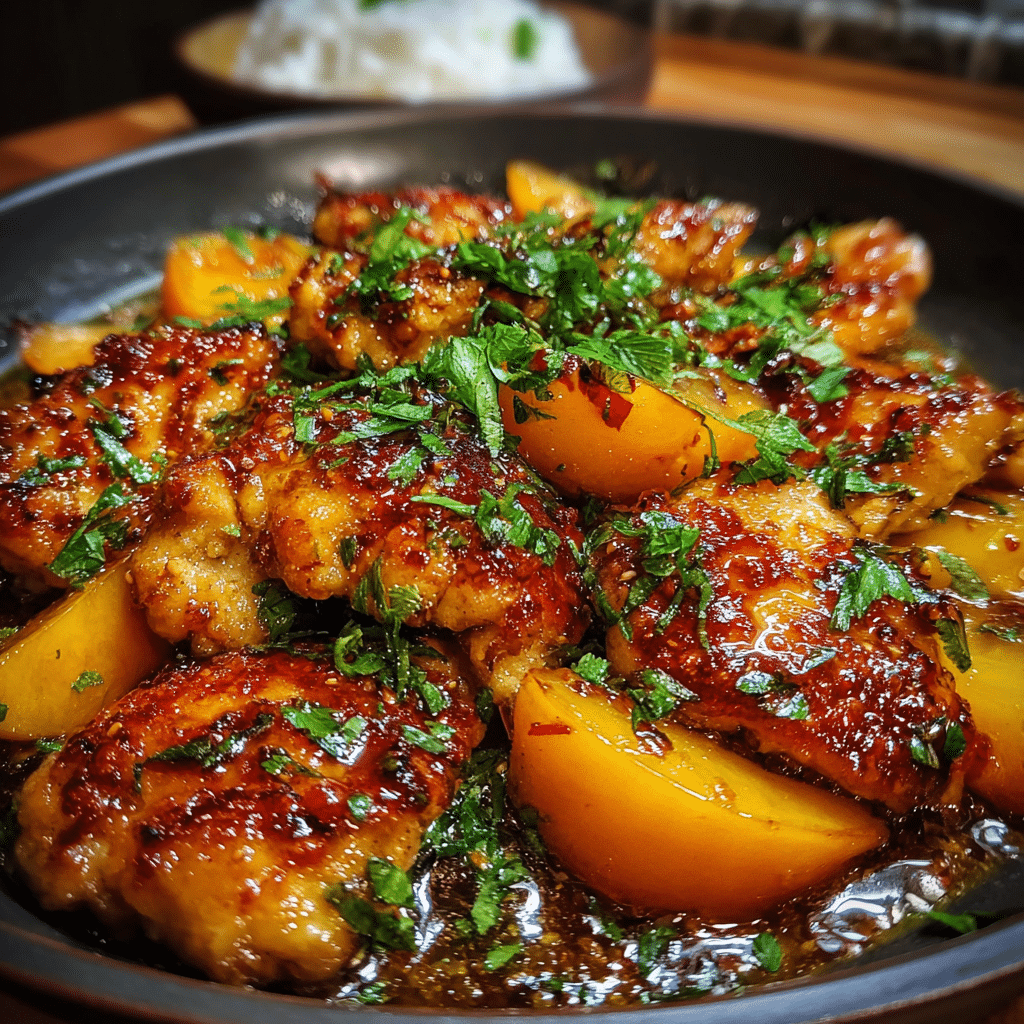 Honey Butter Peach Chicken
