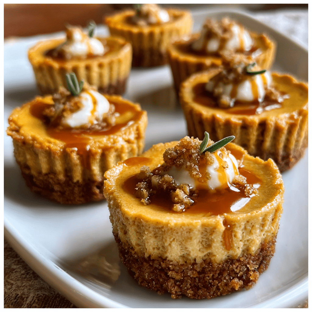 Mini Pumpkin-Tahini Cheesecakes