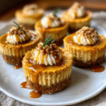 Mini Pumpkin-Tahini Cheesecakes