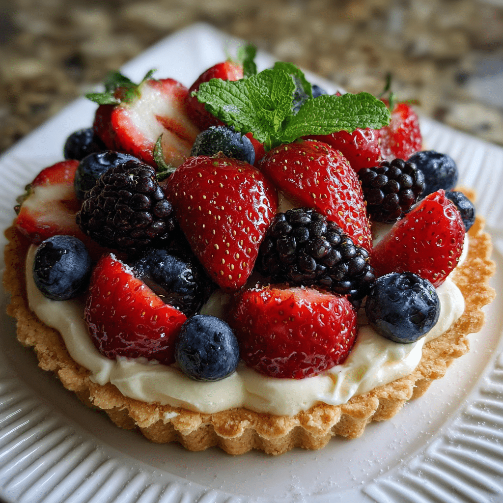 No-Bake Mixed Berry Mascarpone Tart
