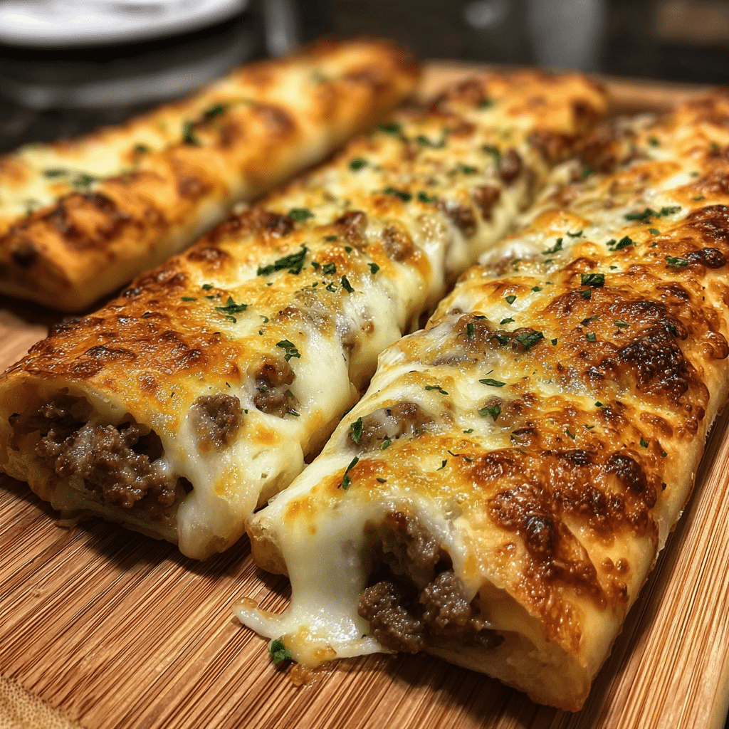 Philly Cheesesteak Stuffed Cheesy Breadsticks