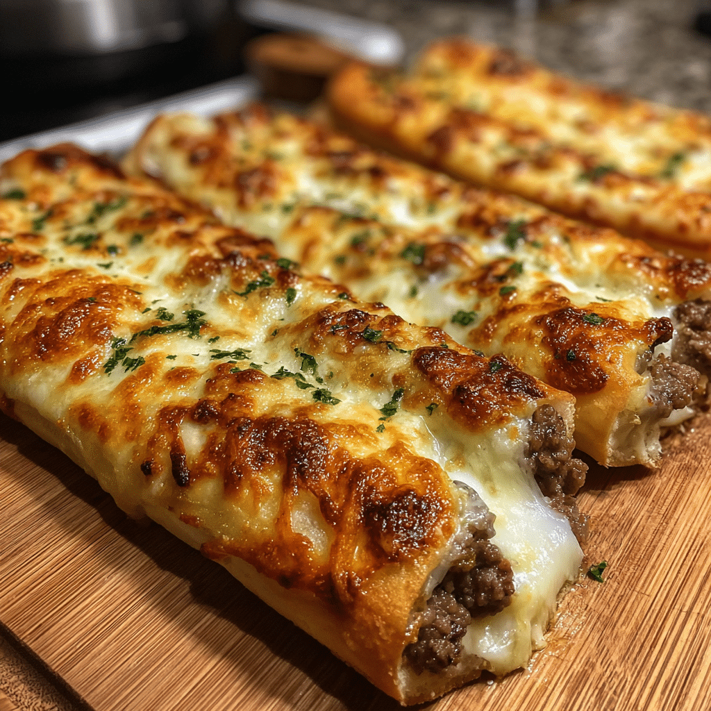 Philly Cheesesteak Stuffed Cheesy Breadsticks