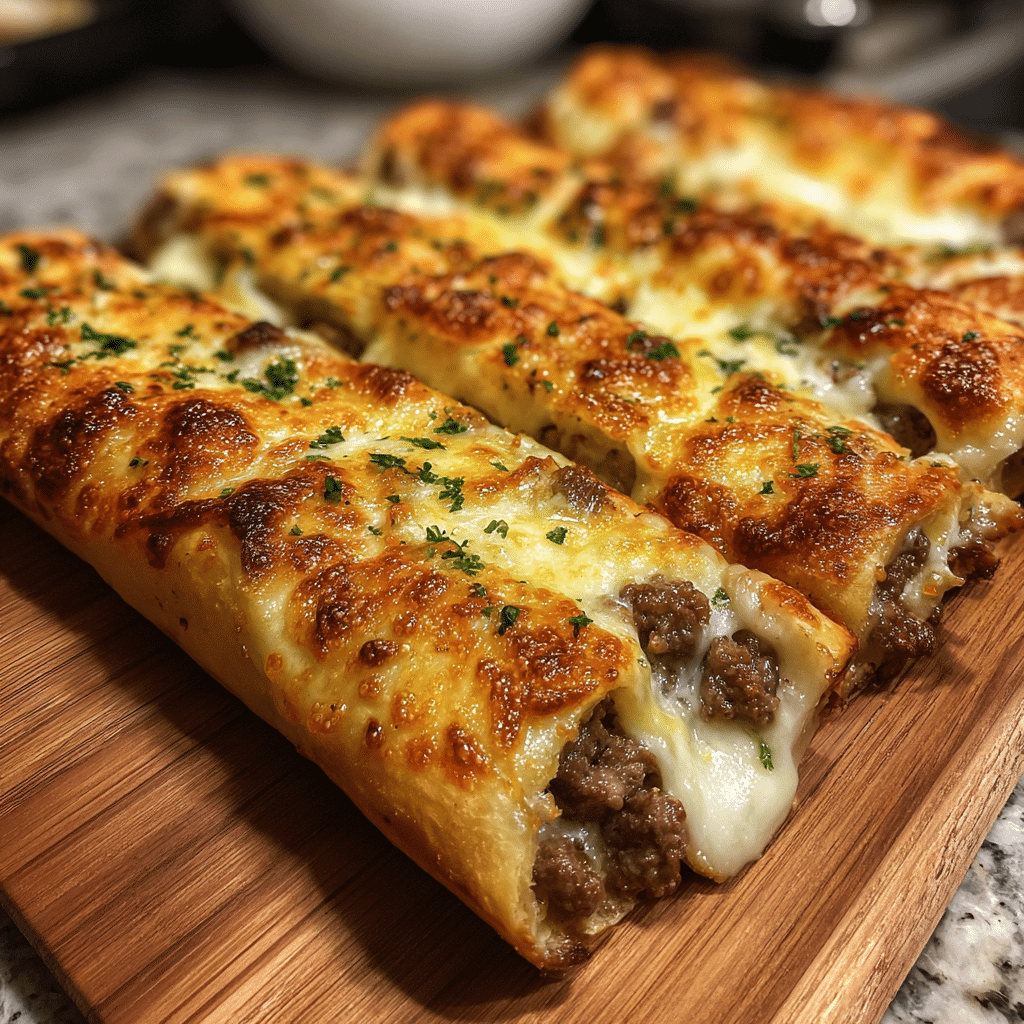 Philly Cheesesteak Stuffed Cheesy Breadsticks