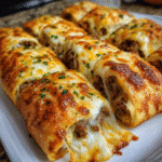 Philly Cheesesteak Stuffed Cheesy Breadsticks