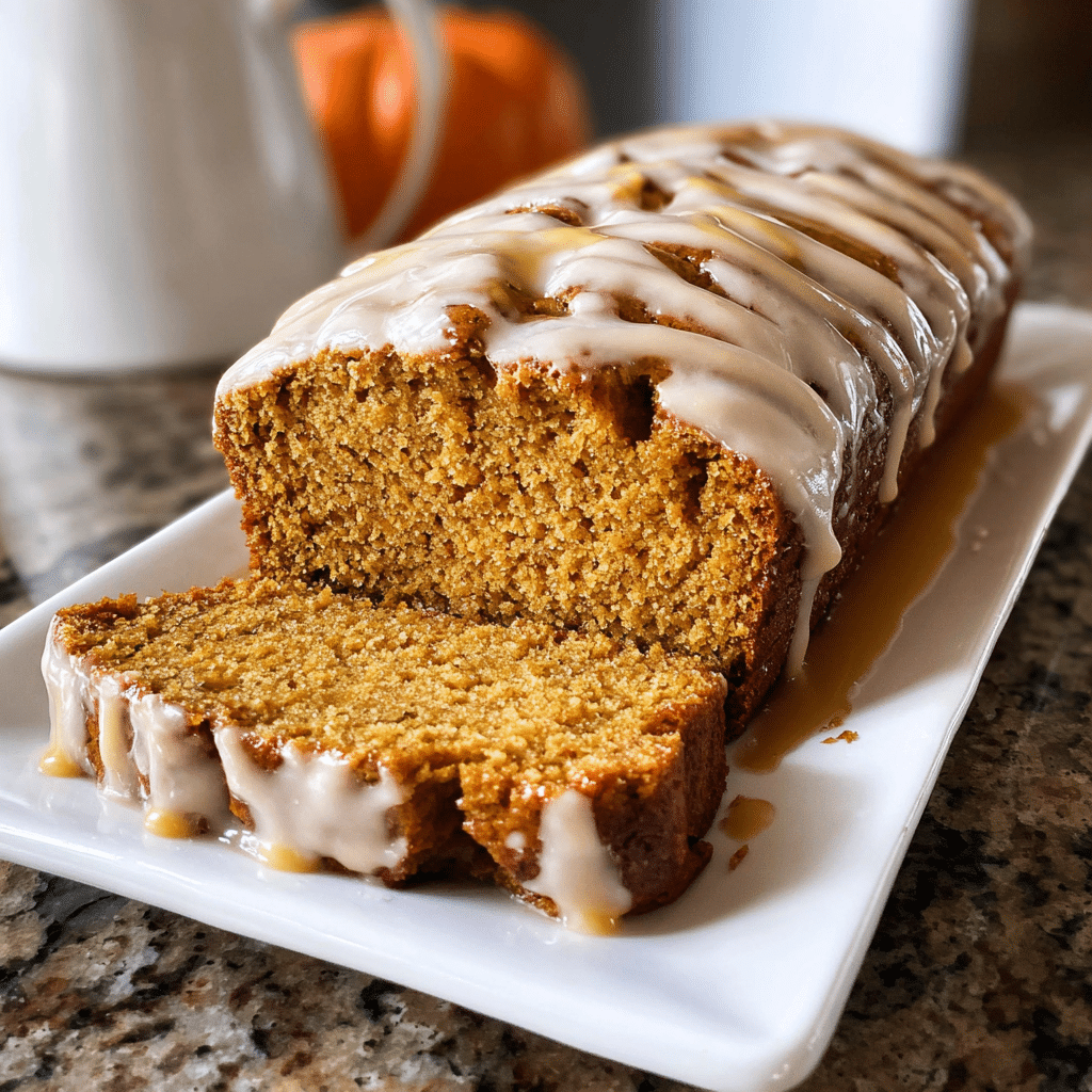 Pumpkin Bread with Maple Glaze