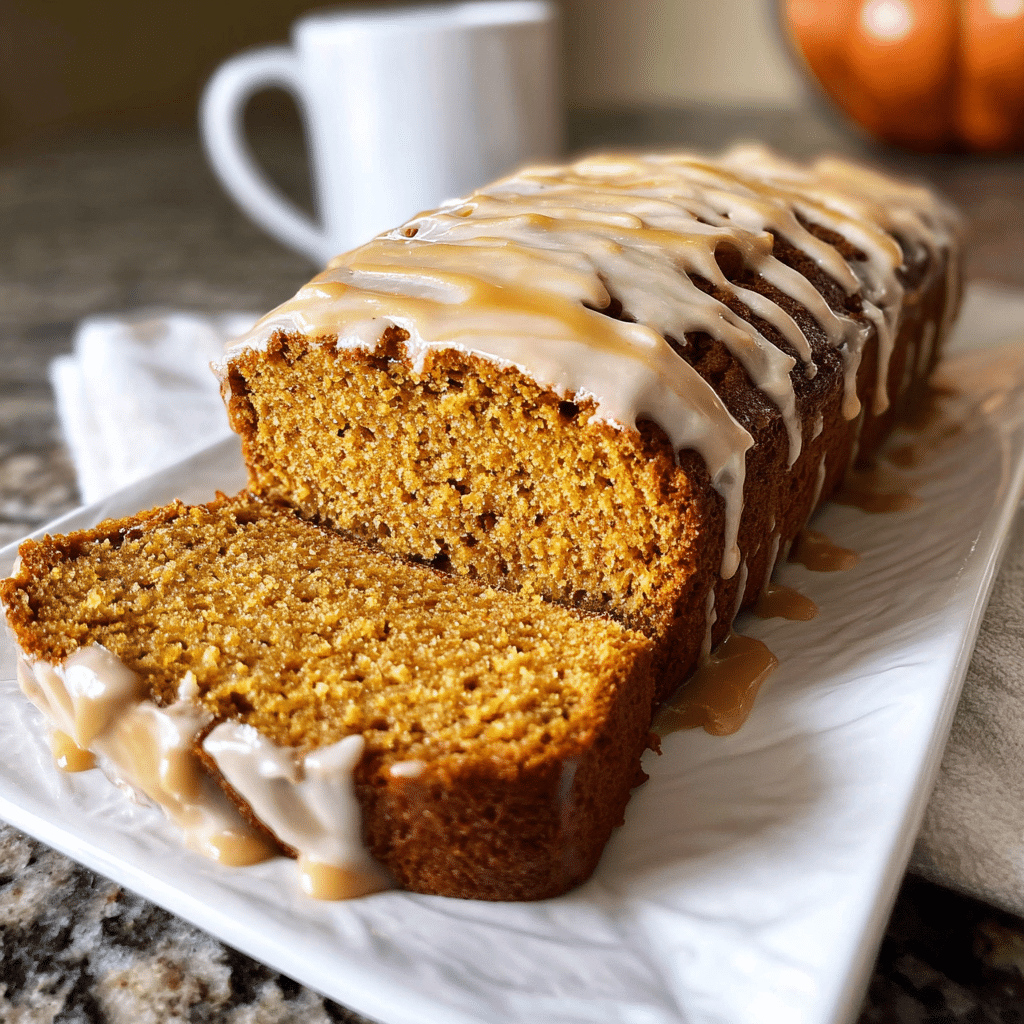Pumpkin Bread with Maple Glaze