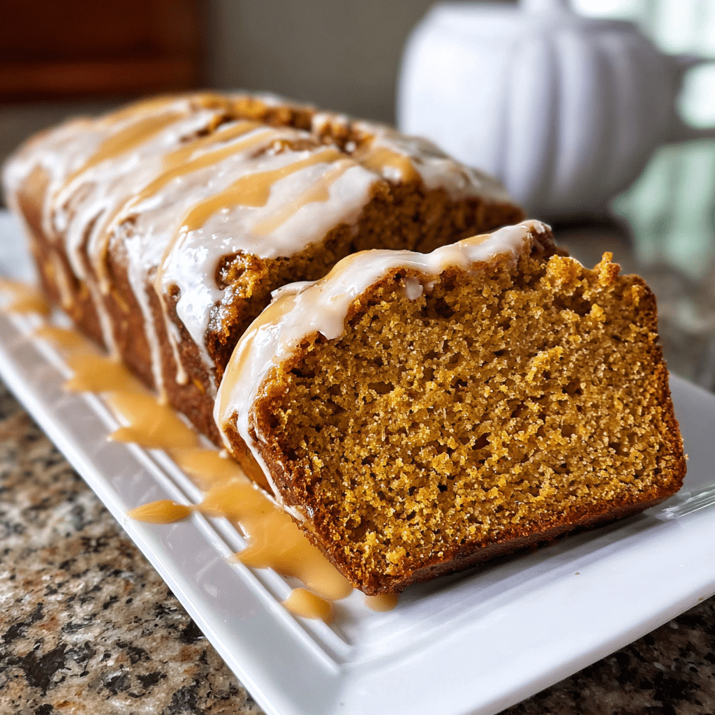Pumpkin Bread with Maple Glaze
