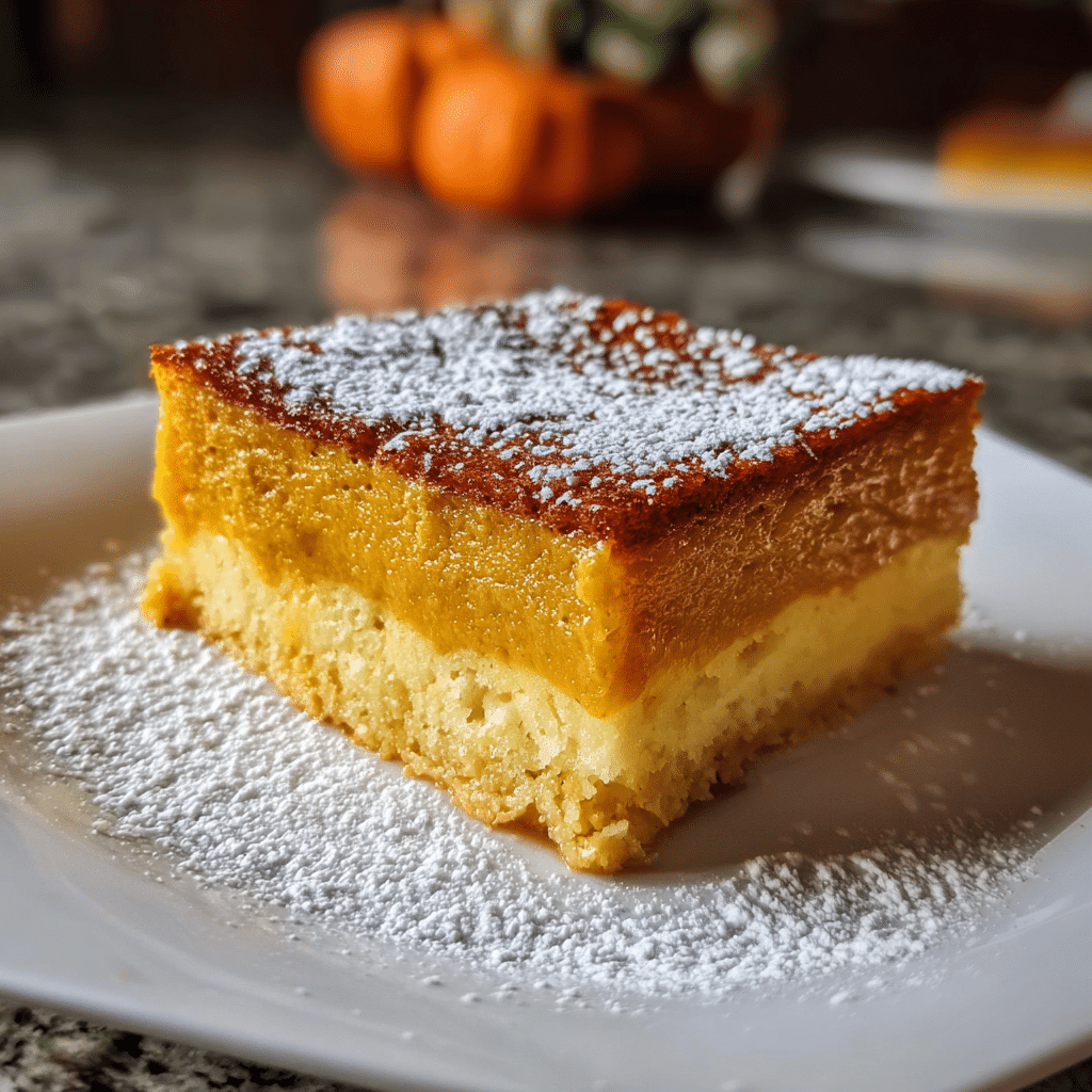 Pumpkin Magic Custard Cake
