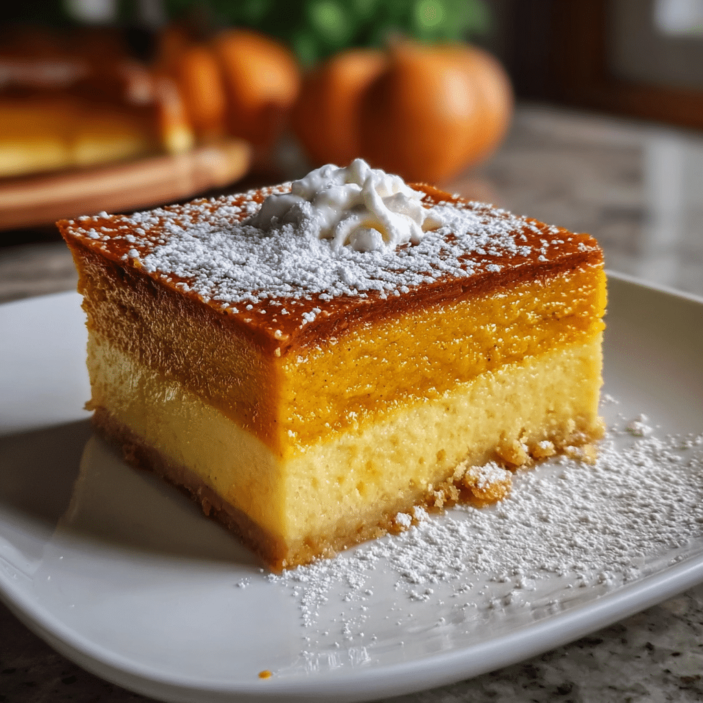 Pumpkin Magic Custard Cake