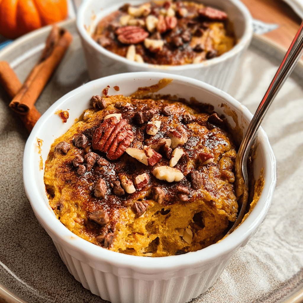 Pumpkin Spice Baked Oats