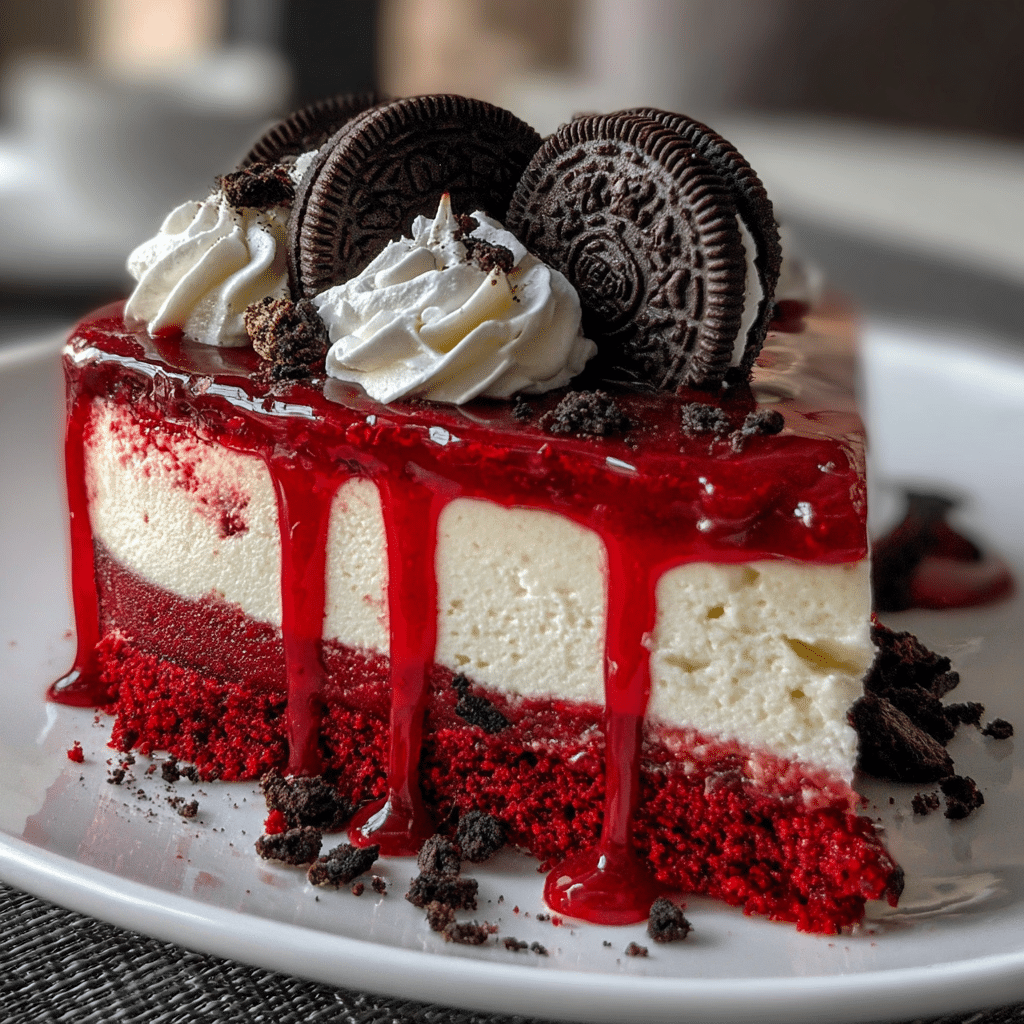Red Velvet Oreo Cheesecake