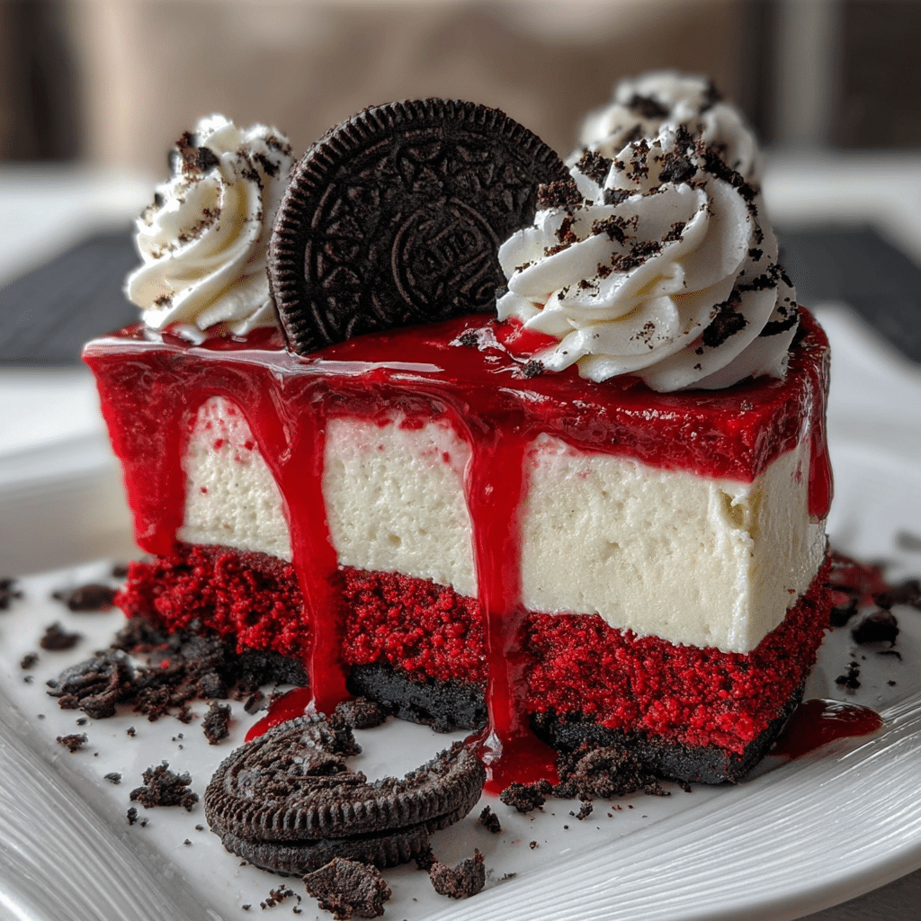 Red Velvet Oreo Cheesecake