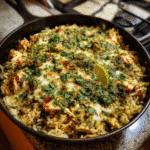 Salsa Verde Chicken & Rice Skillet