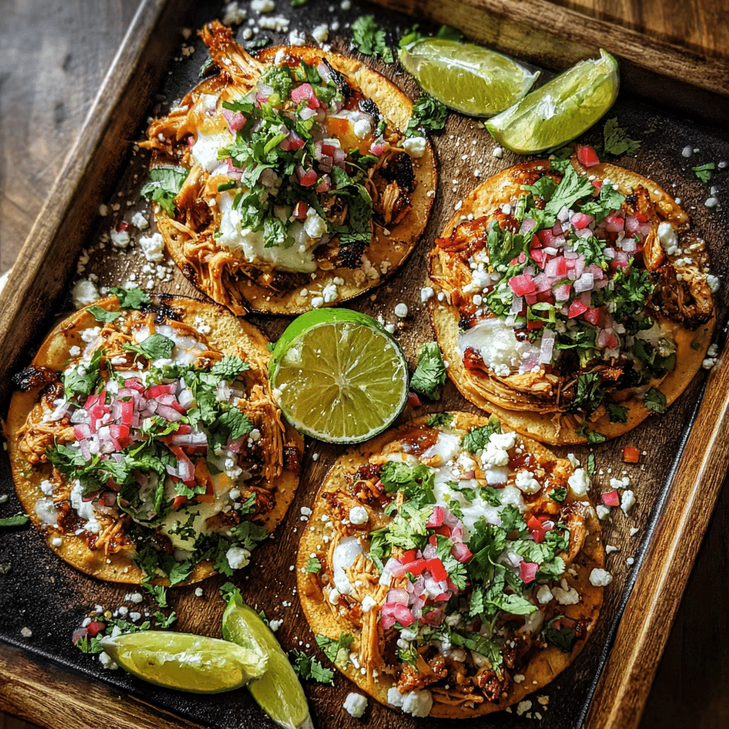Sheet Pan Chicken Tostadas