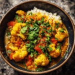 Slow Cooker Cauliflower Lentil Curry