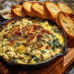 Spinach and Pepperoncini Baked Feta Dip
