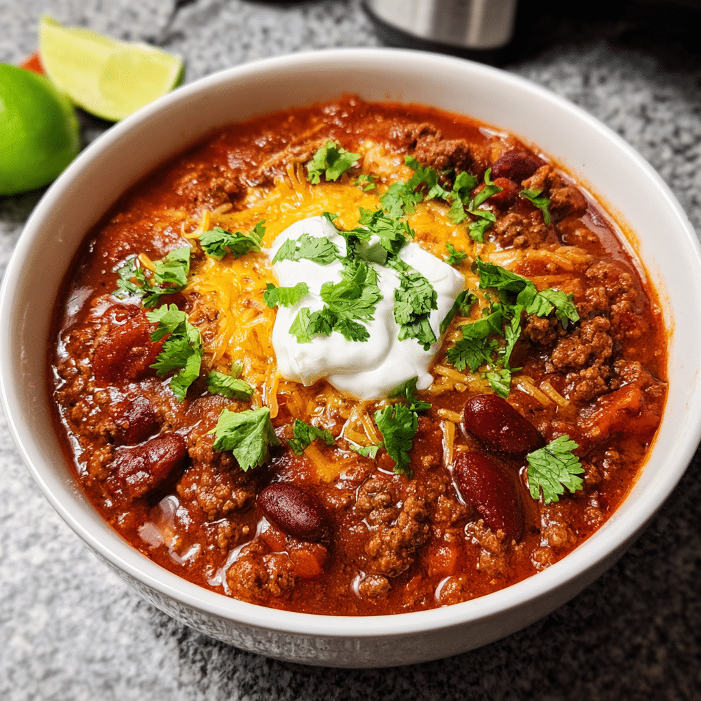 Stovetop Ground Beef Chili