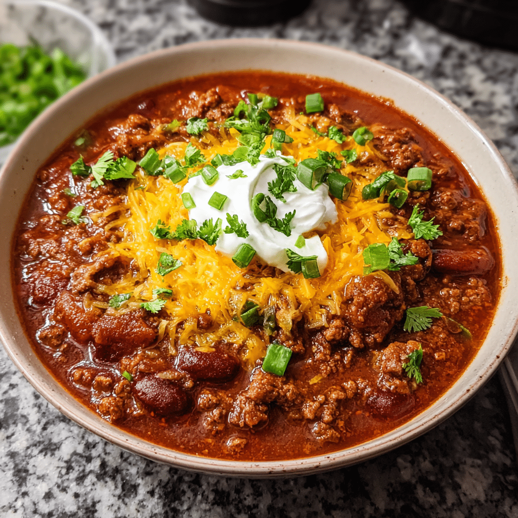 Stovetop Ground Beef Chili