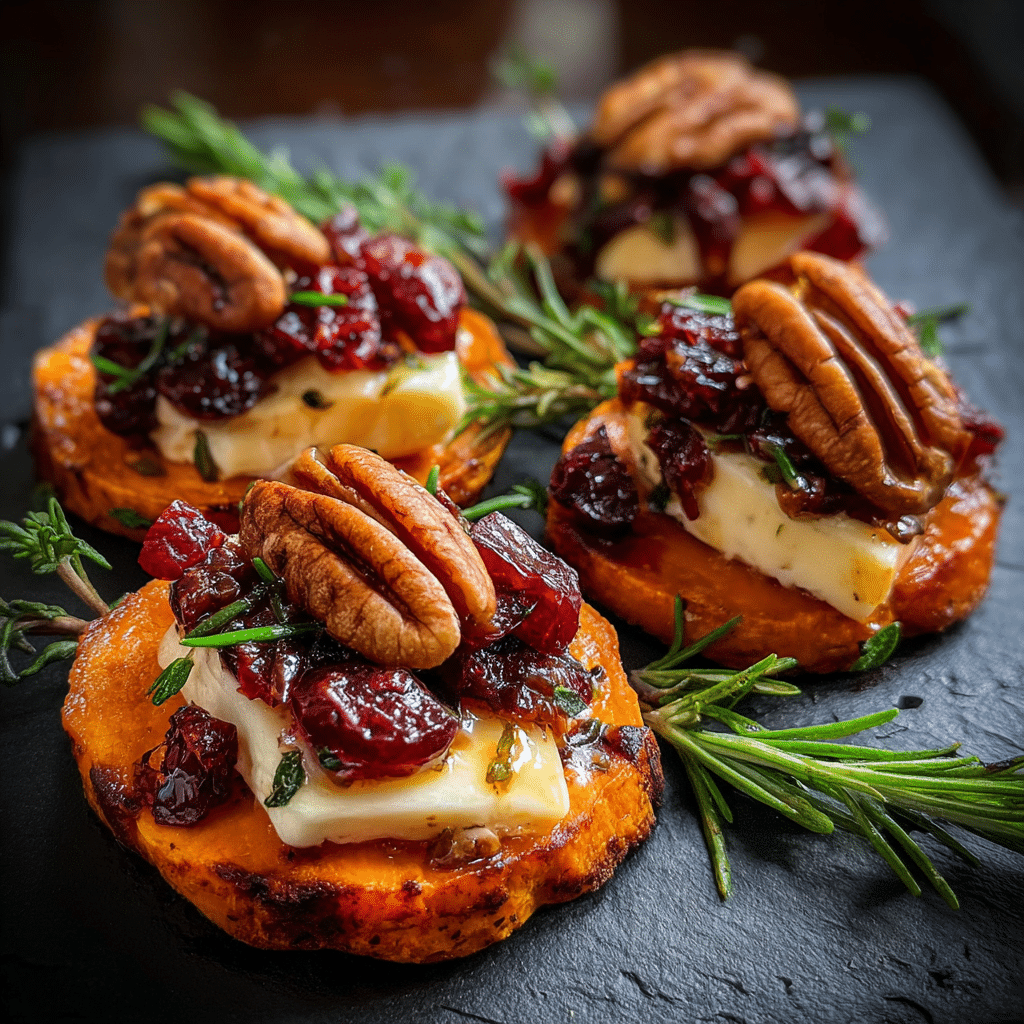 Sweet Potato Rounds with Brie