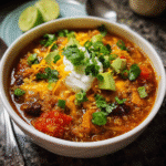 Tempeh Enchilada Quinoa Soup
