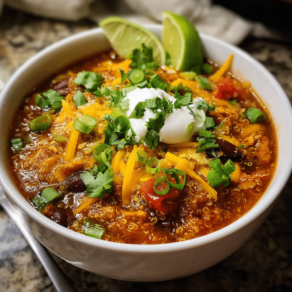 Tempeh Enchilada Quinoa Soup