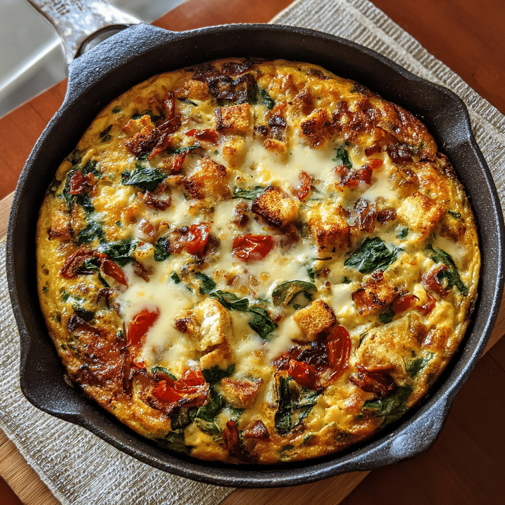 Tuscan Veggie Cheese Frittata