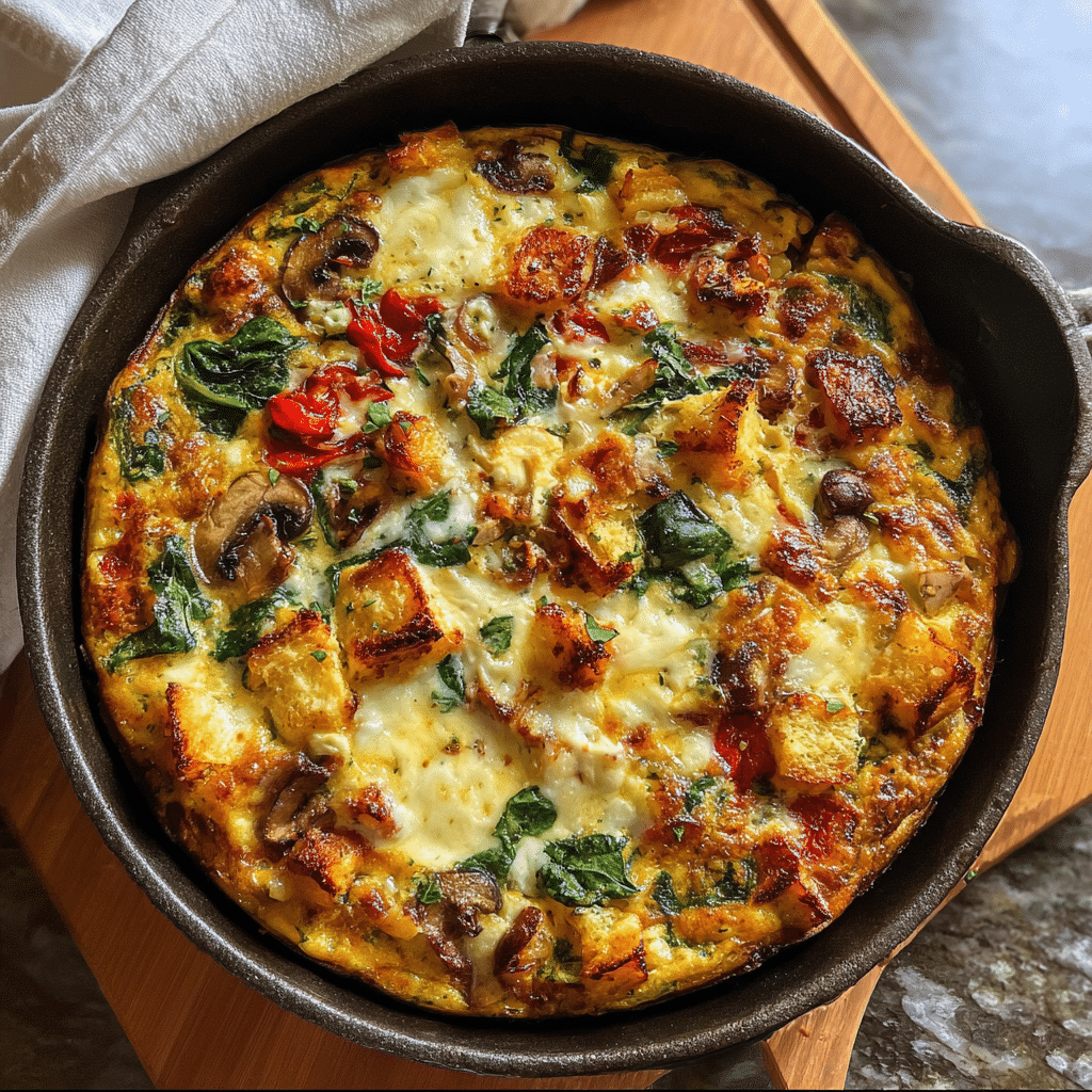 Tuscan Veggie Cheese Frittata