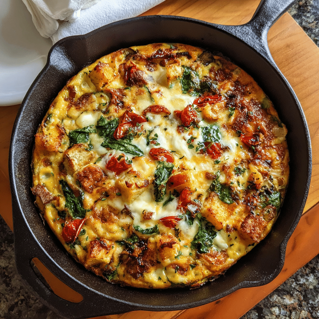 Tuscan Veggie Cheese Frittata