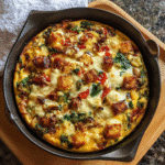 Tuscan Veggie Cheese Frittata