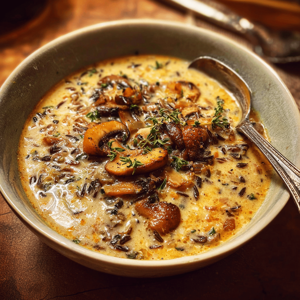 Wild Rice and Mushroom Soup